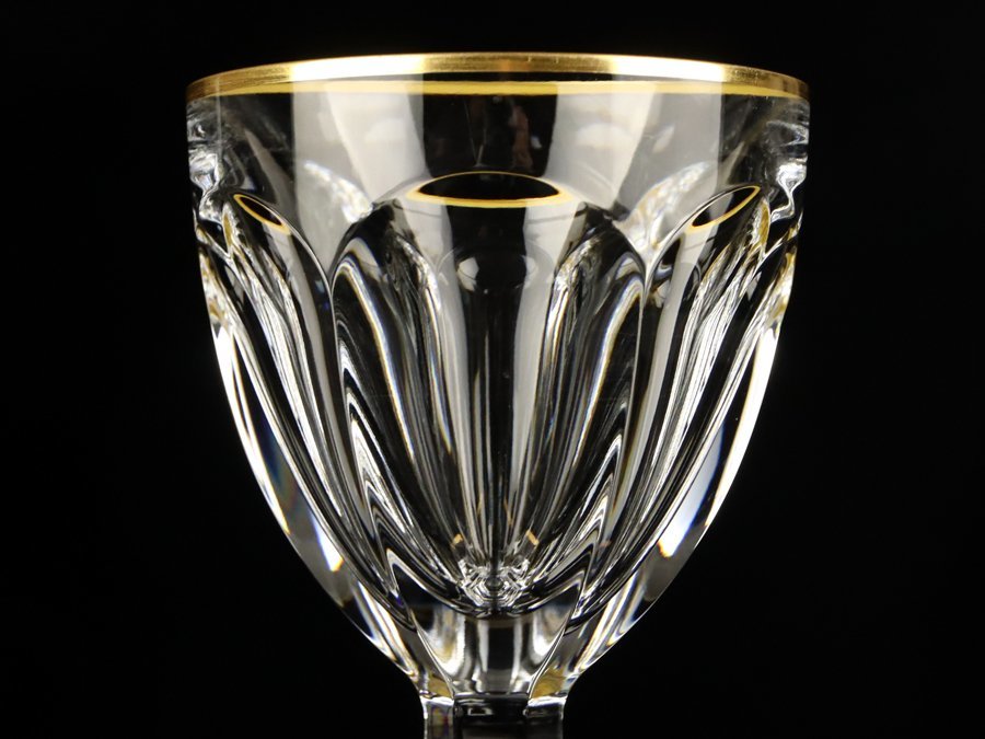 魁】Baccarat バカラ 金彩 アルクール ワイングラス ウォーターグラス 