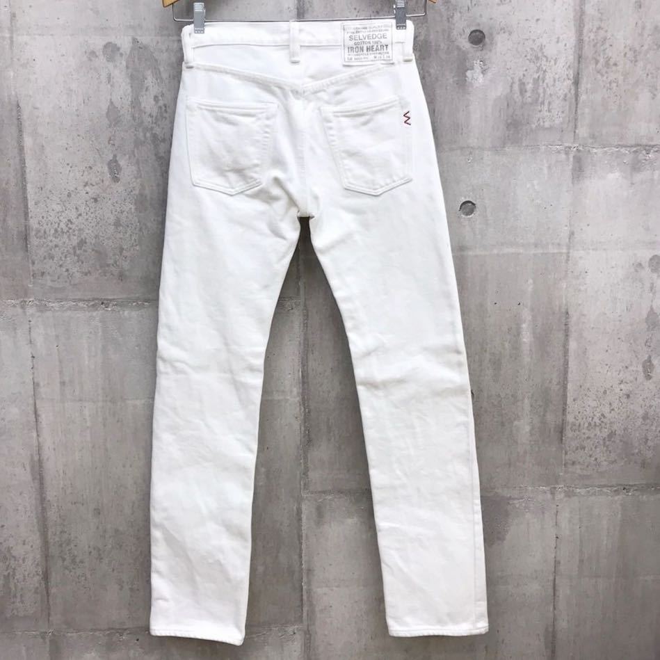 美品 IRON HEART アイアンハート 21oz セルビッチ ホワイト デニム 