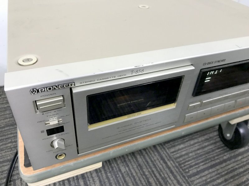 ジャンク品】PIONEER T-858 カセットデッキ パイオニア S0151 T-858