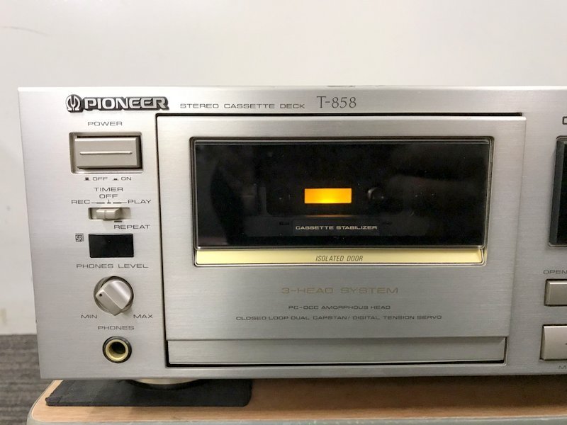 ジャンク品】PIONEER T-858 カセットデッキ パイオニア S0151 T-858