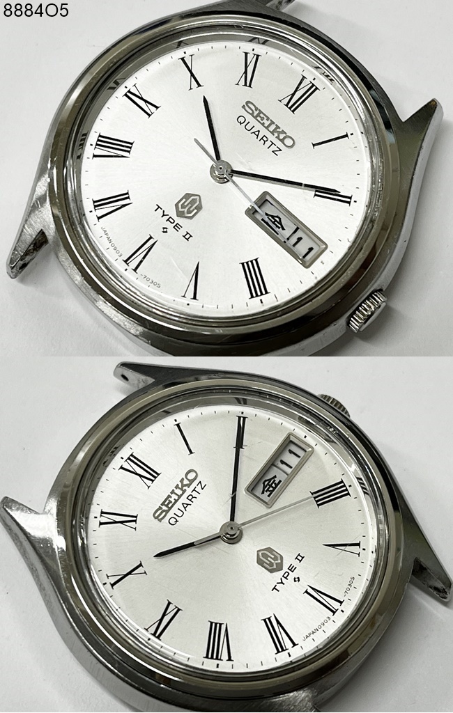稼動品☆SEIKO QUARTZ TYPE II メンズ腕時計 純正ベルト 3針 SEIKO