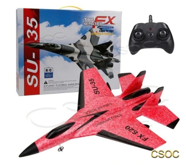 SU-35 RC 2.4G グライダー FX-820 2CH リモコン戦闘機固定翼 2.4 固定翼飛行機 Rc グライダー電動飛行機 - EPP フォーム リモコン飛行機 バッテリー
