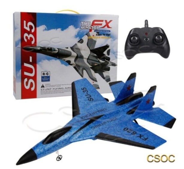 SU-35 RC 2.4G グライダー FX-820 2CH リモコン戦闘機固定翼 2.4 固定翼飛行機 Rc グライダー電動飛行機 - EPP フォーム リモコン飛行機 バッテリー