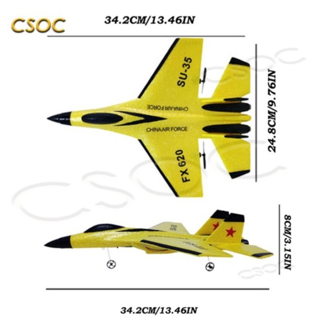 SU-35 RC 2.4G グライダー FX-820 2CH リモコン戦闘機固定翼 2.4 固定翼飛行機 Rc グライダー電動飛行機 - EPP フォーム リモコン飛行機 バッテリー