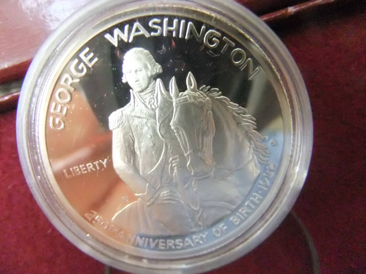 プルーフ 銀貨 ジョージワシントン ハーフダラー メダル コイン ケース