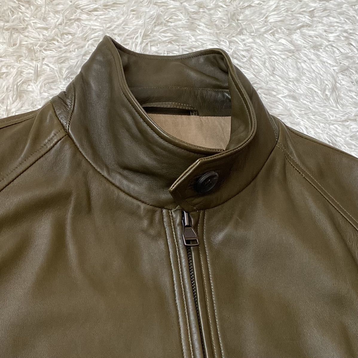 稀少カラー! 美品 ダンヒル dunhill シングルライダース レザー 