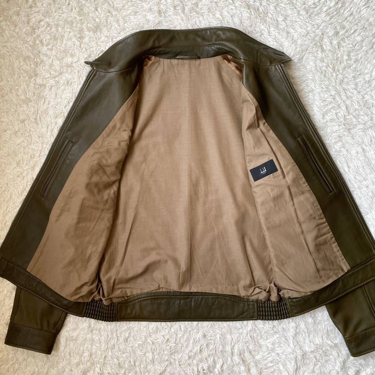 稀少カラー! 美品 ダンヒル dunhill シングルライダース レザー 