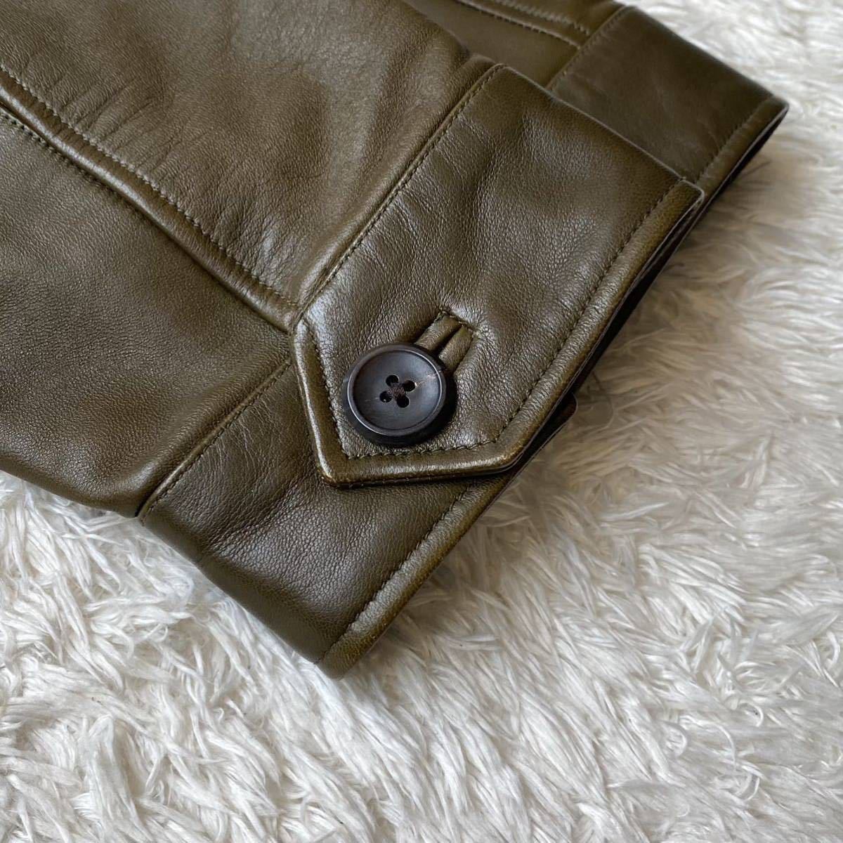 稀少カラー! 美品 ダンヒル dunhill シングルライダース レザー 