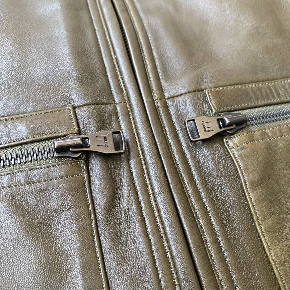 稀少カラー! 美品 ダンヒル dunhill シングルライダース レザー 