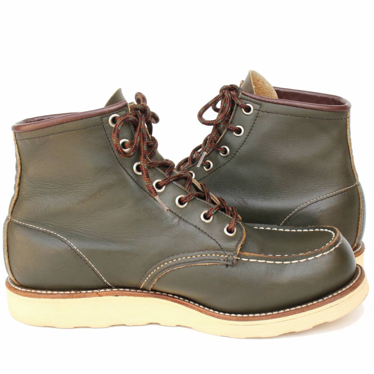 27527)美品98年製REDWING旧8180レッドウィング8E約26cm (四角犬タグ旧 