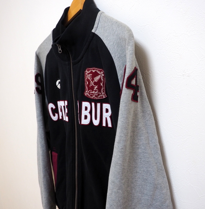 canterbury XL 黒 刺繍ウェア スウェット生地 日本代表 レア物