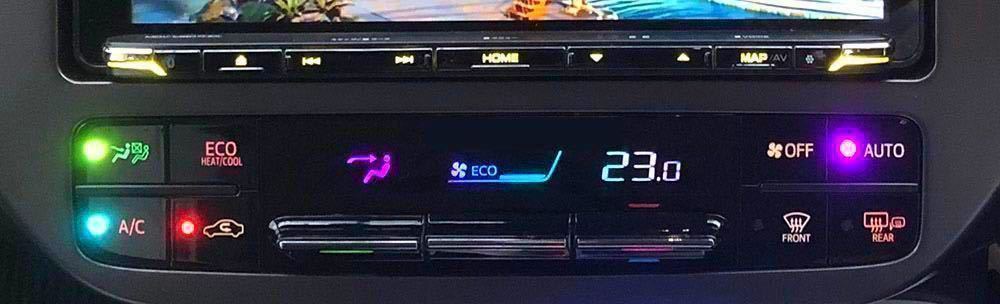 zvw50 プリウス前期 LED打ち替え エアコンパネル zvw50 プリウス前期 LED打ち替え エアコンパネル