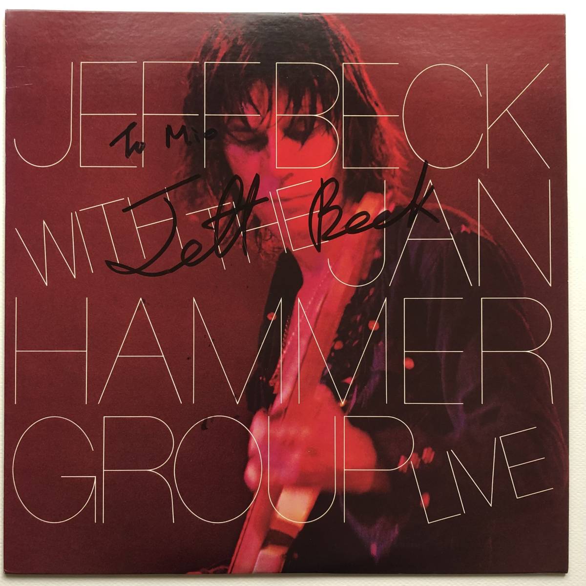 ジェフベックJEFF BECK LIVE WIRE ライヴ・ワイアー直筆サイン入LP 