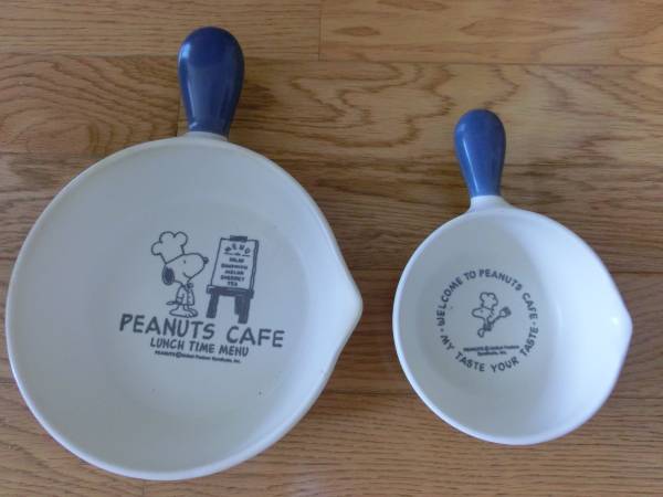 ★★スヌーピー　陶器性直火ＯＫ　カフェ皿　大小2個★★_1