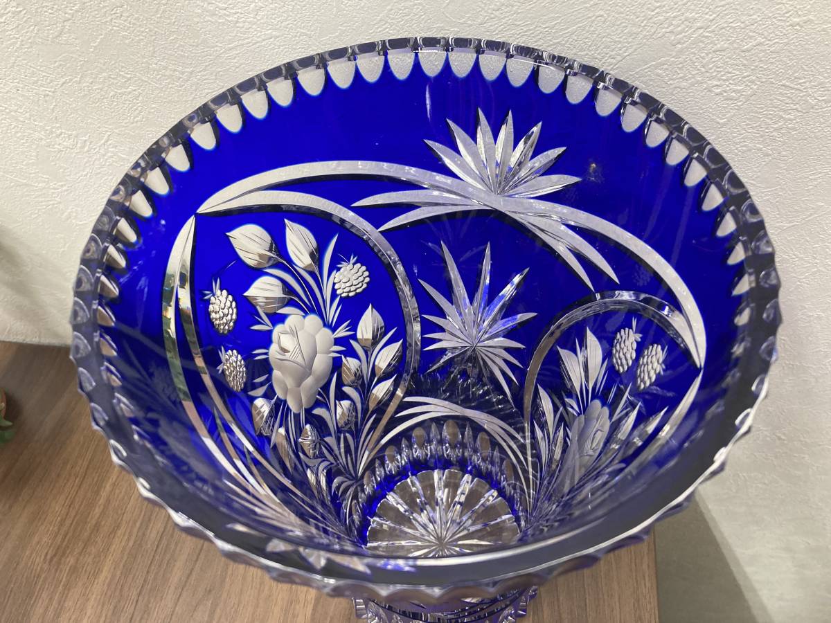 ドレスデンクリスタル 大型花瓶 CRYSTAL フラワーベース クリスタル