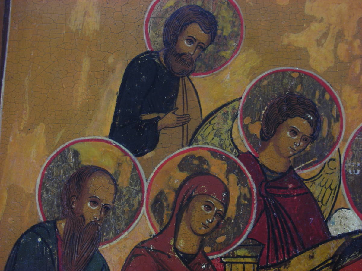 46 割引アンティーク19世紀ロシア イコン キリストを抱くマリア様 聖書 キリスト教 ロシア正教 Www Brobia Com