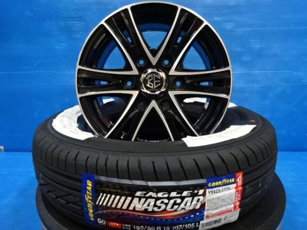品質保証，本物保証 GY イーグル#1 NASCAR 195/80R15 107/105 HOTSTAFFブラックエクシーダー15インチ タイヤ アルミ ハイエース レジアスエース(その他)｜売買されたオークション情報、yahooの商品情報をアーカイブ公開 - オ その他
