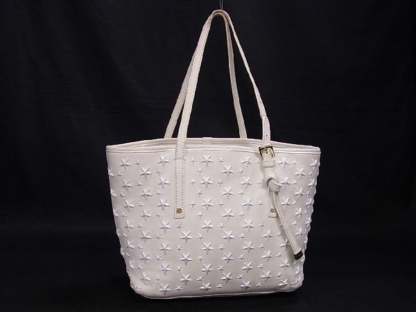 1円 JIMMY CHOO ジミーチュウ サシャ レザー スタースタッズ 