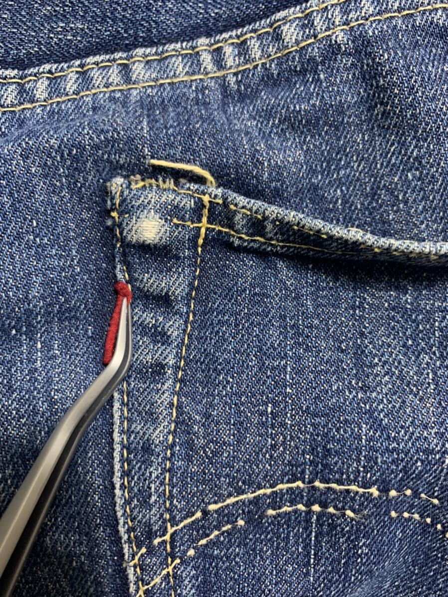 47年復刻⁄W32 リーバイス 501XX USA製 片面ビッグE 赤耳 黒カン