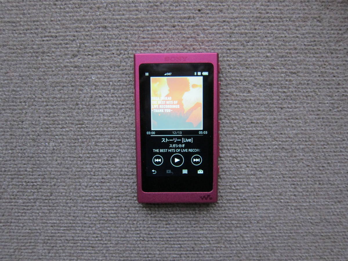 中古 美品 SONY ウォークマン NW-A30 ボルドーピンク シリコンケース