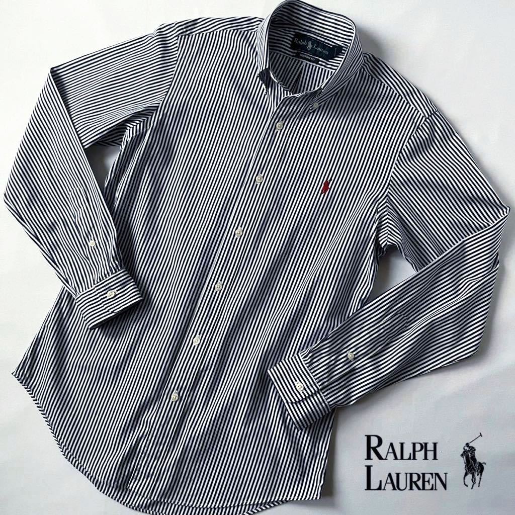 美品》ラルフローレン RALPH LAUREN ボタンダウン 長袖シャツ S 170