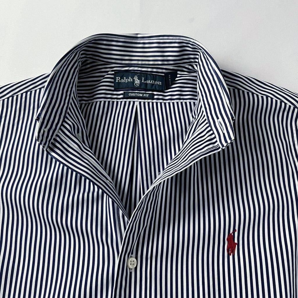 美品》ラルフローレン RALPH LAUREN ボタンダウン 長袖シャツ S 170