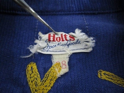 50年代製　HOLT'S SPORTING GOODS FFA ファーマーズ　コーデュロイジャケット　ネイビー　サイズ38 TALONジップ テキサス Holts スタジャン ヴィンテージ 50s FFA アワー