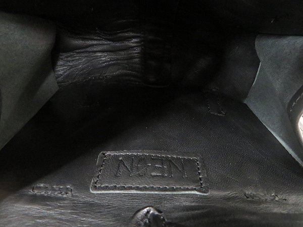 1B5121/NEON LEATHER GARMENT パッチワークレザーツールバッグ ネオンレザーガーメント サイドバッグ LEATHER | Leather N1DP N1DPLJ-5000 black&frasl;grey&frasl;yellow
