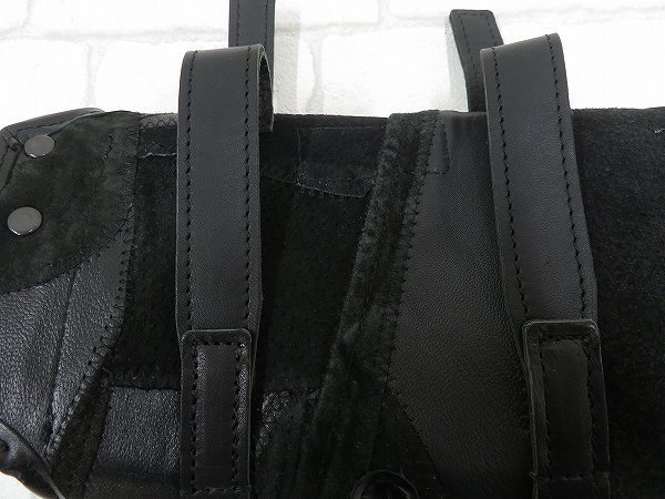1B5121/NEON LEATHER GARMENT パッチワークレザーツールバッグ ネオンレザーガーメント サイドバッグ LEATHER | Leather N1DP N1DPLJ-5000 black&frasl;grey&frasl;yellow
