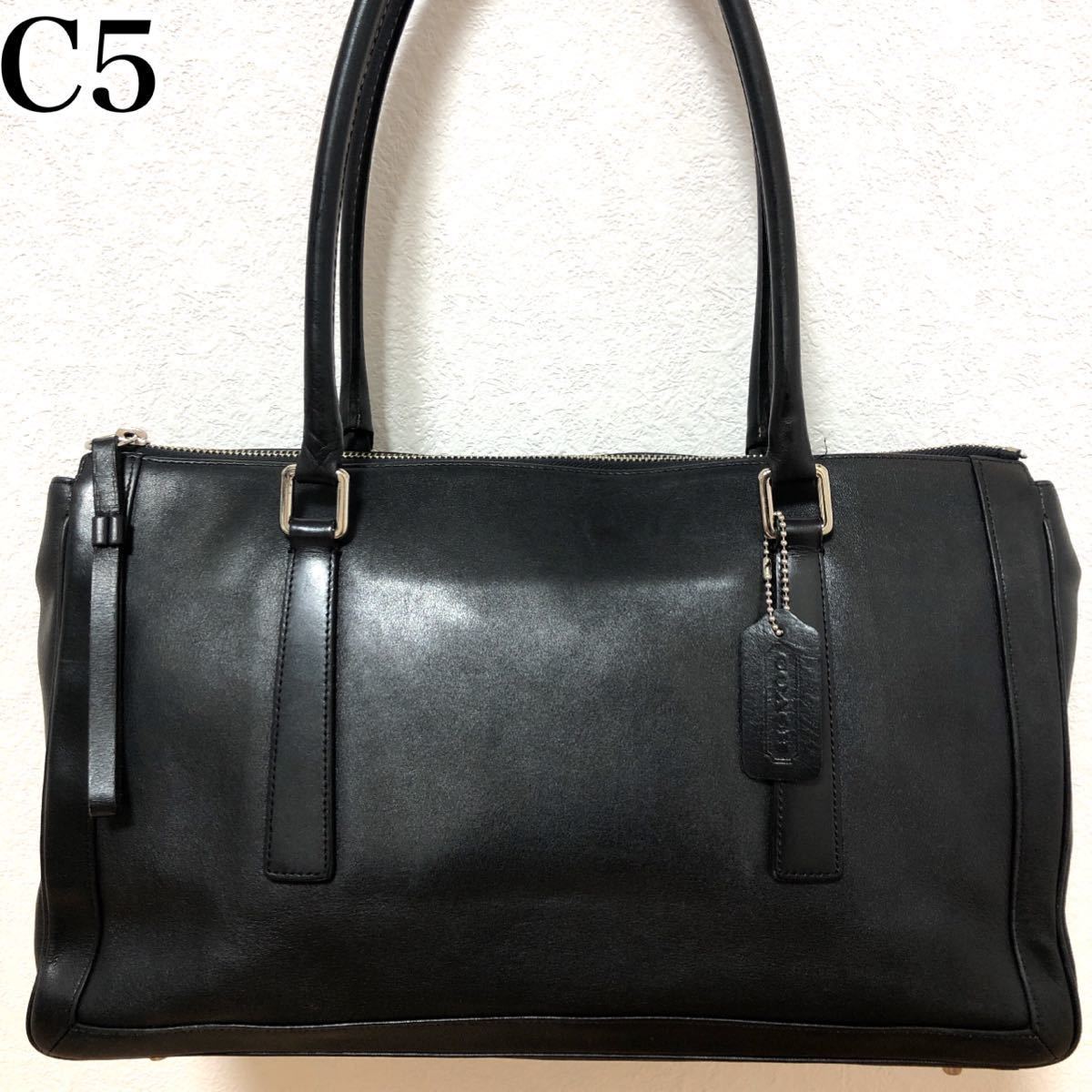 トートバッグ コーチ レザー 極美品 ダブルハンドル A4 肩掛け COACH 