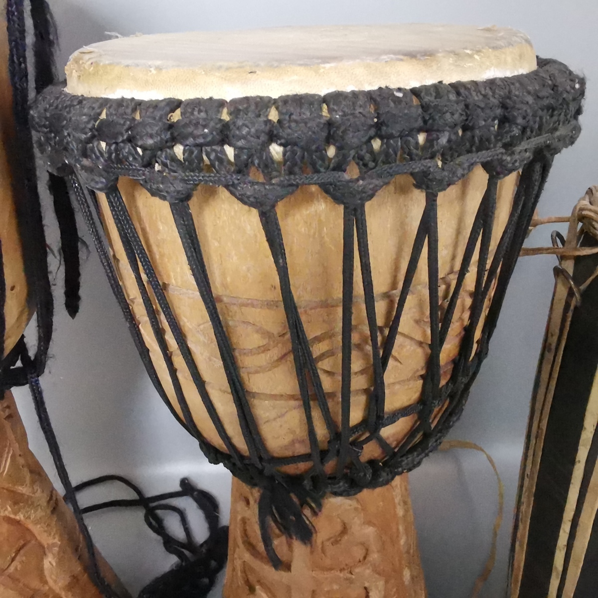 3点まとめ】 ジャンベ アフリカ民族打楽器 直径約28cm 26cm 15cm