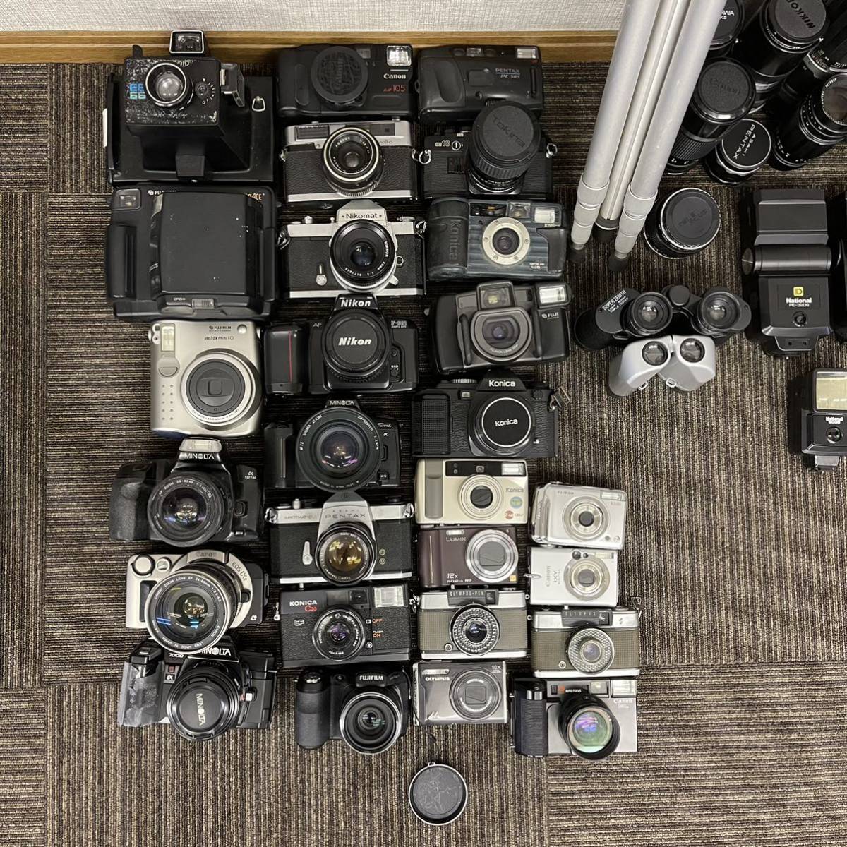 ジャンク カメラ大量まとめ キャノン オリンパス　コニカ ペンタックスリコーなど レンズ カメラ おまとめ Canon Nikon 大量 MINOLTA PENTAX フィルム