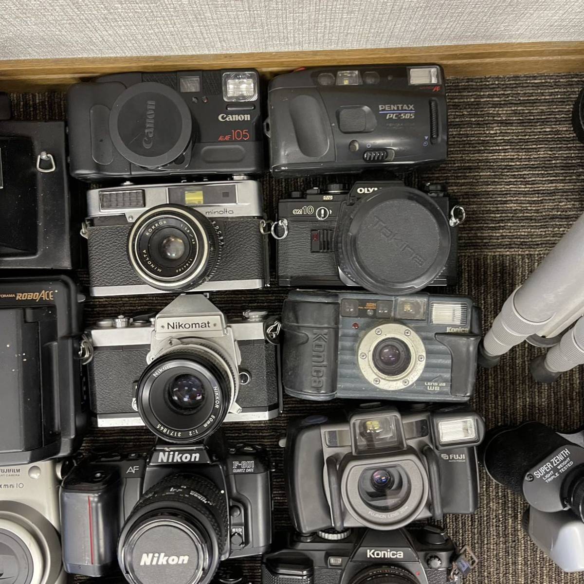 【ジャンク】Canon minolta OLYMPUSなど カメラまとめセット レンズ カメラ おまとめ Canon Nikon 大量 MINOLTA PENTAX フィルム
