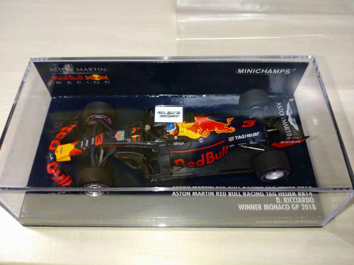 1/43 F1 ミニチャンプス レッドブル RB14 リカルド モナコGP 2018 
