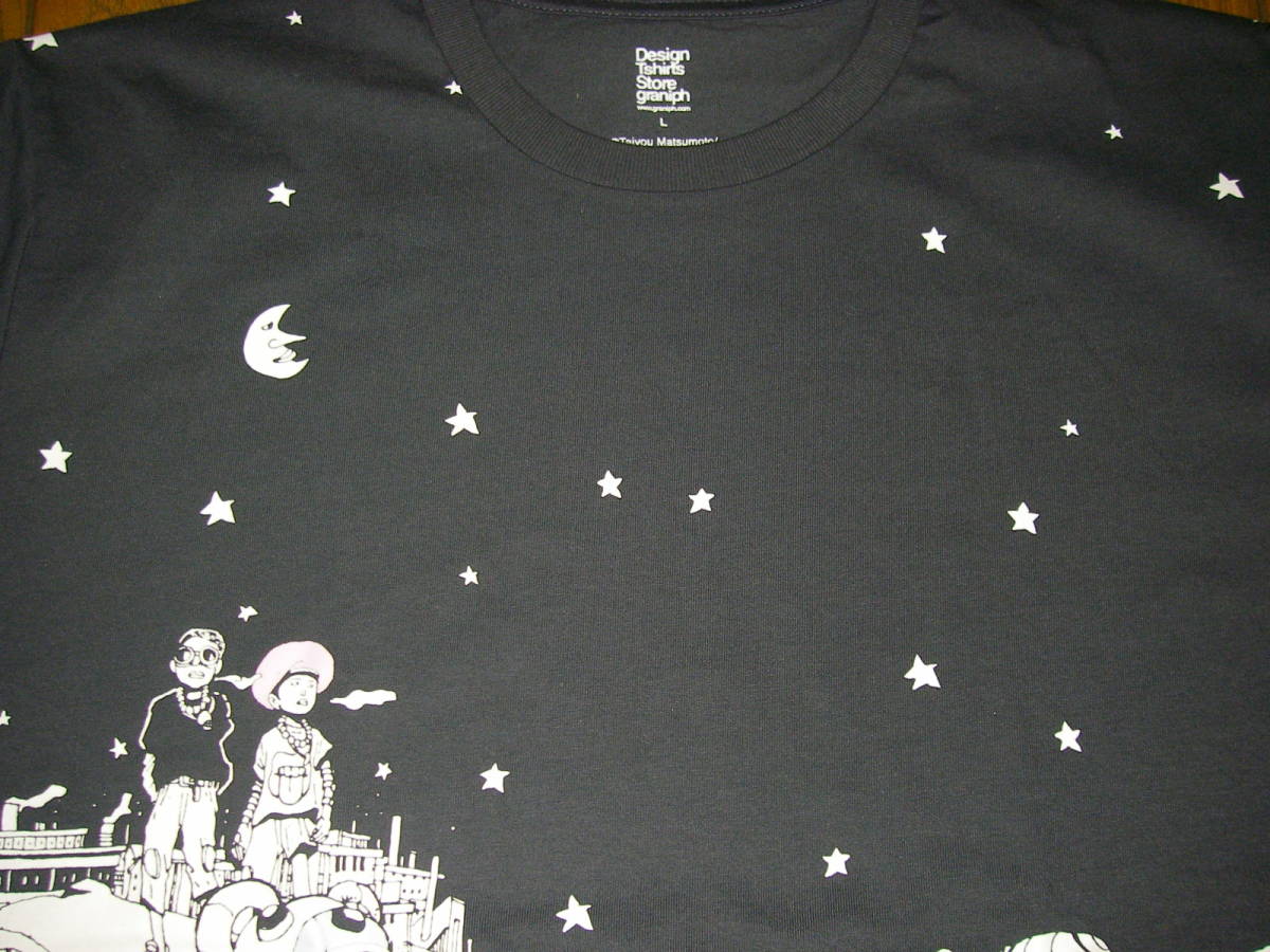 L Tシャツ グラニフ 美品 鉄コン筋クリート シロ クロ 紺 ネイビー 