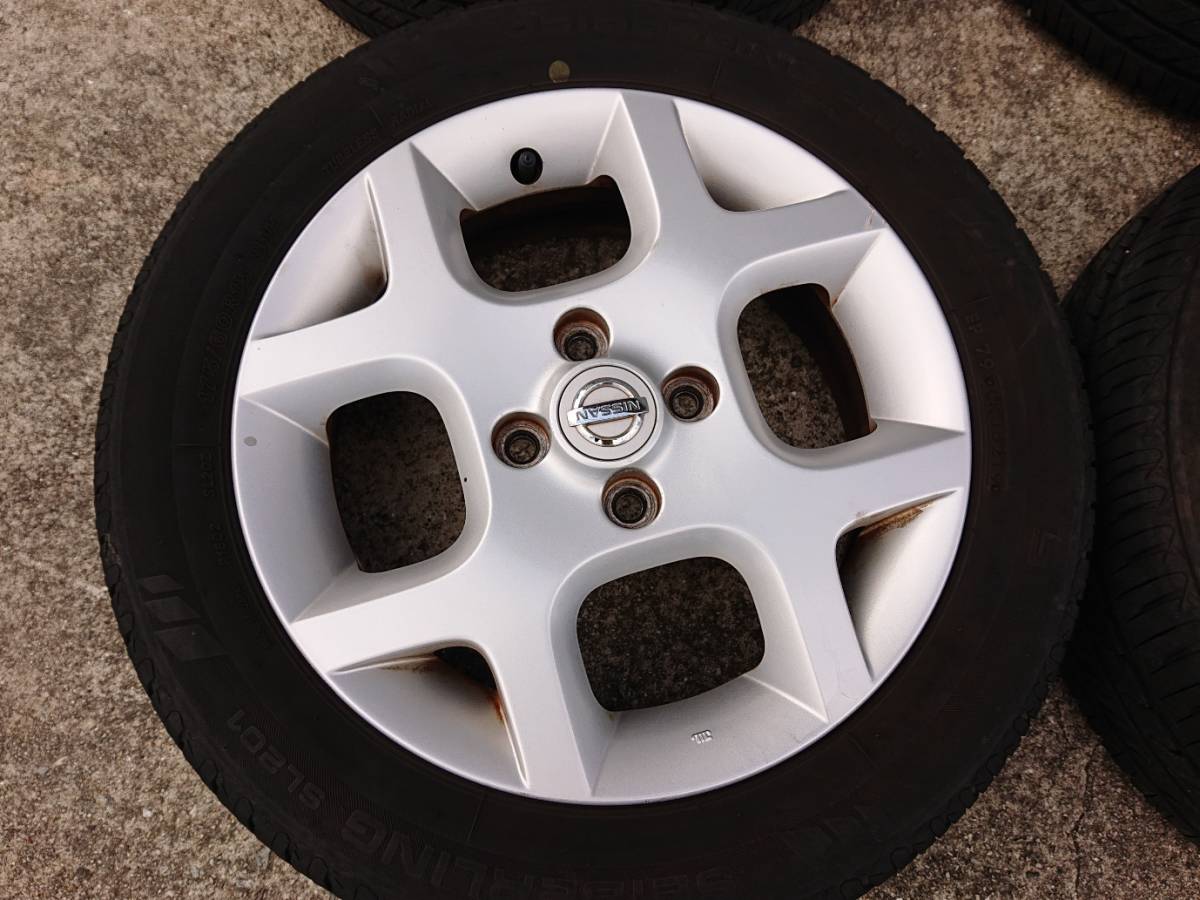 日産純正アルミ　 キューブ　送料込み　175／60 R 15　2022年 タイヤ 日産 純正 アルミホイール 175/60R/15 5.5j+50 4穴 PCD100 2019年