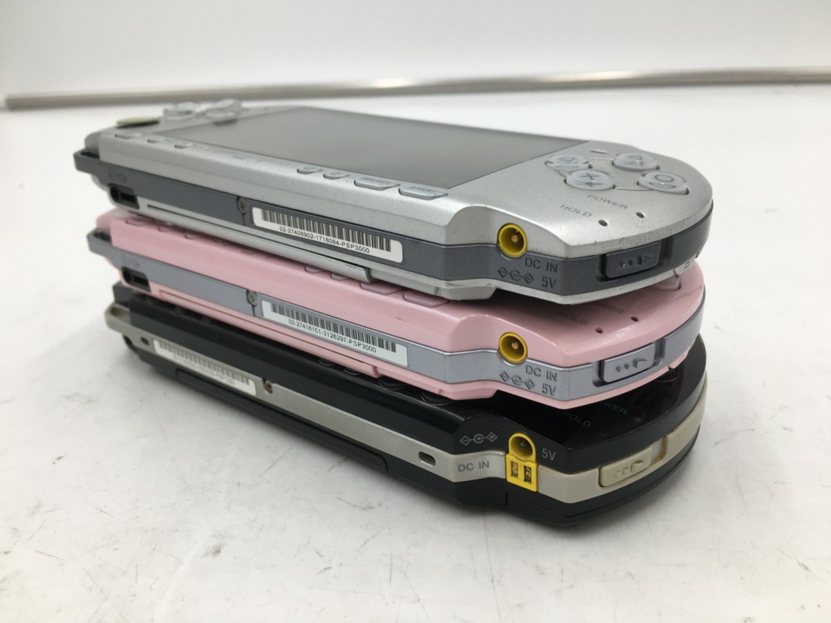 ♪▲【SONY ソニー】PSP PlaystationPortable 3台セット PSP-3000/1000 まとめ売り 0420 7 Portable PlayStation PSP (PSP 6点セット PSP3000