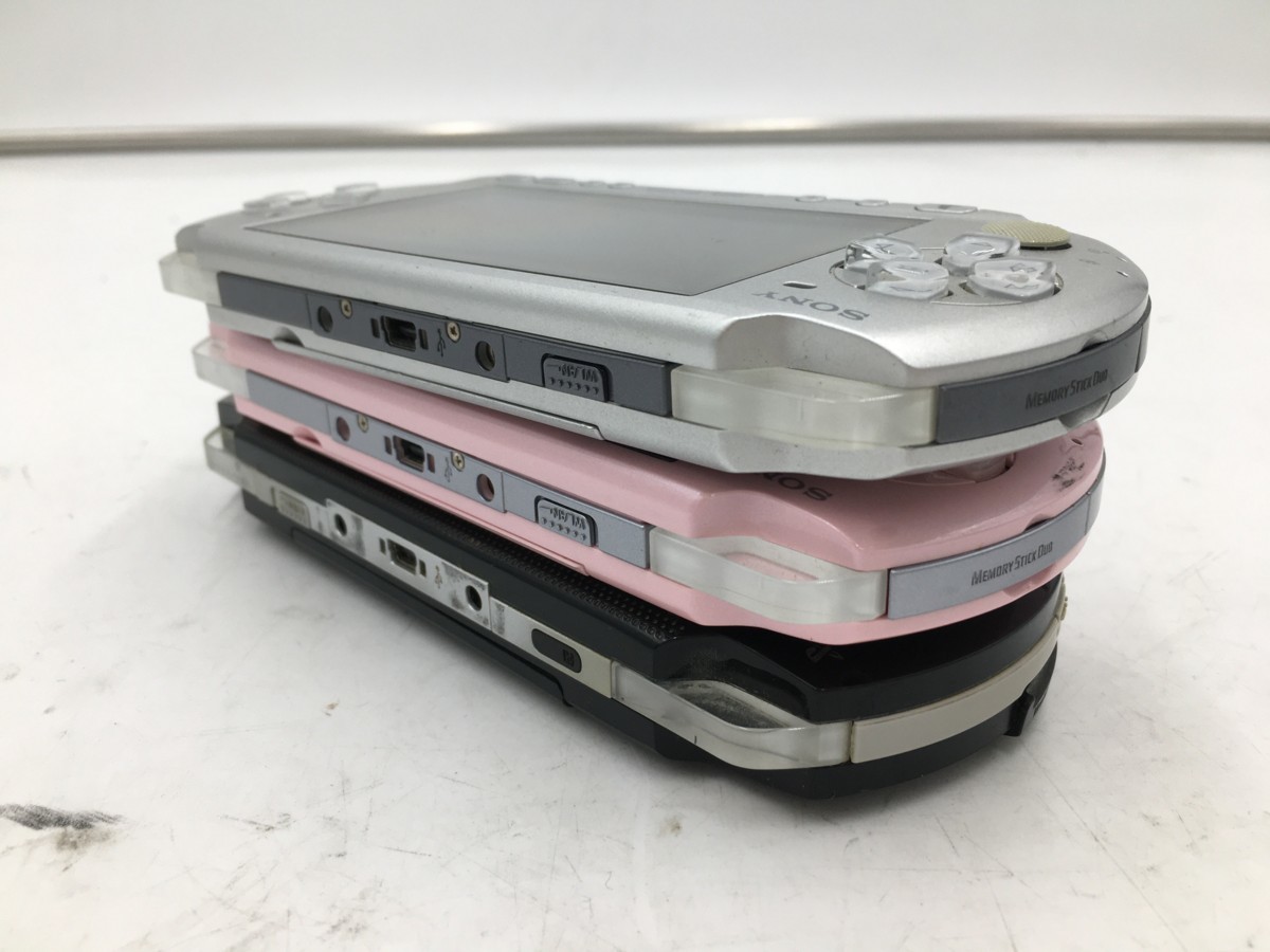 ♪▲【SONY ソニー】PSP PlaystationPortable 3台セット PSP-3000/1000 まとめ売り 0420 7 Portable PlayStation PSP (PSP 6点セット PSP3000
