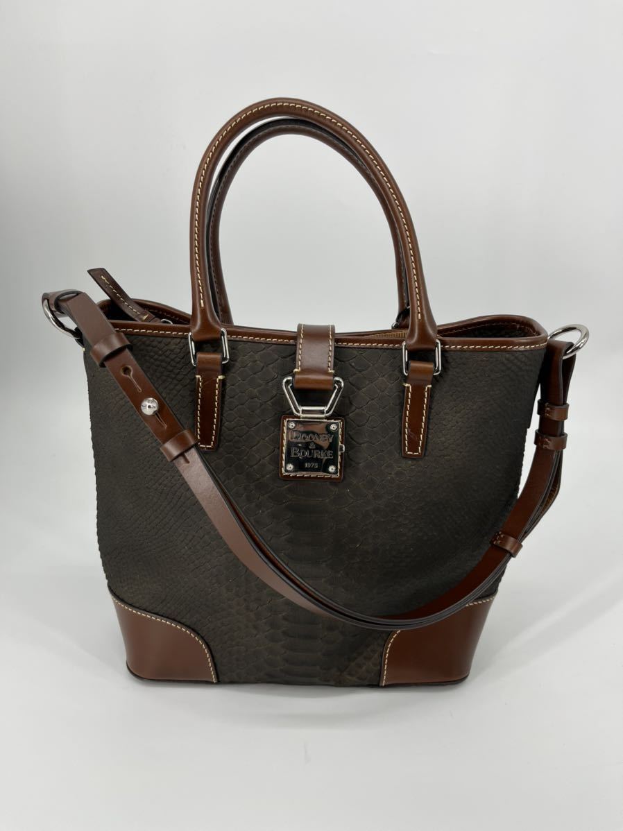 希少/DOONEY ＆ BOURKE/クロコ/レザー/2WAY/トートバッグ/ドゥーニー 