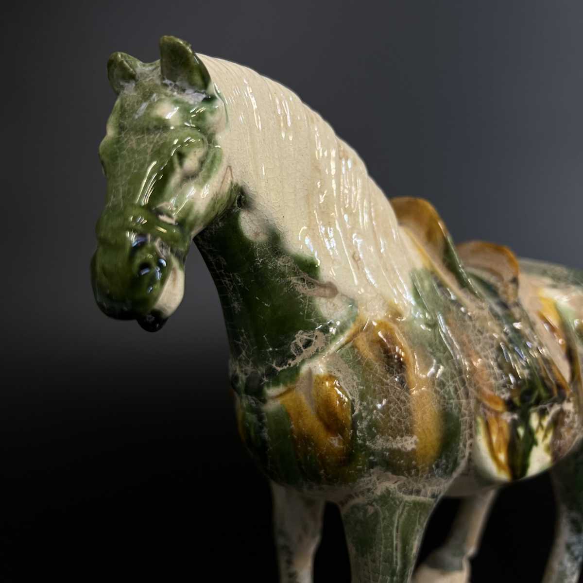 唐代 唐 三彩 馬 馬俑 中国 美術品 古美術品 古玩 唐