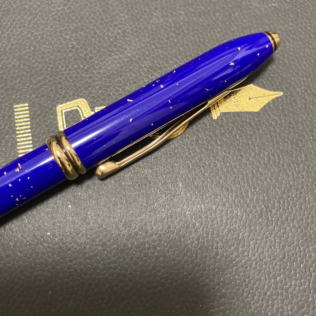 希少 CROSS ボールペン クロス タウンゼント ラピスラズリ 紺色×金