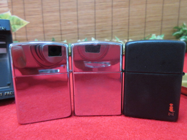 【GY804/クリ】ZIPPO/ジッポ　喫煙グッズ　ライター3個+灰皿　計4点まとめてセット　Guam USA/CABINなど