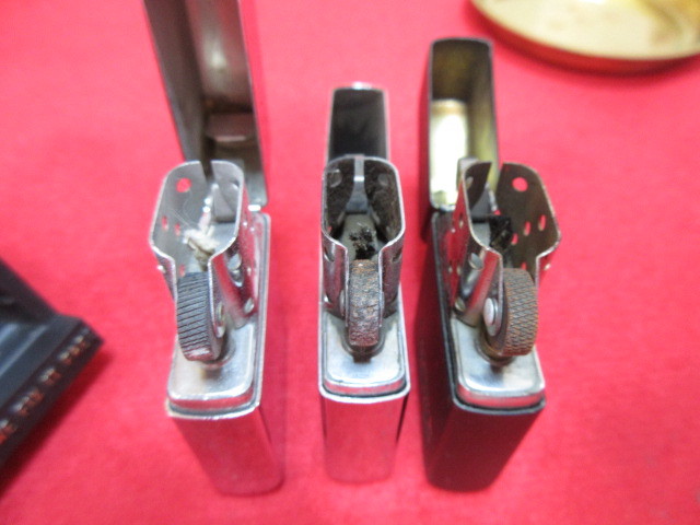 【GY804/クリ】ZIPPO/ジッポ　喫煙グッズ　ライター3個+灰皿　計4点まとめてセット　Guam USA/CABINなど