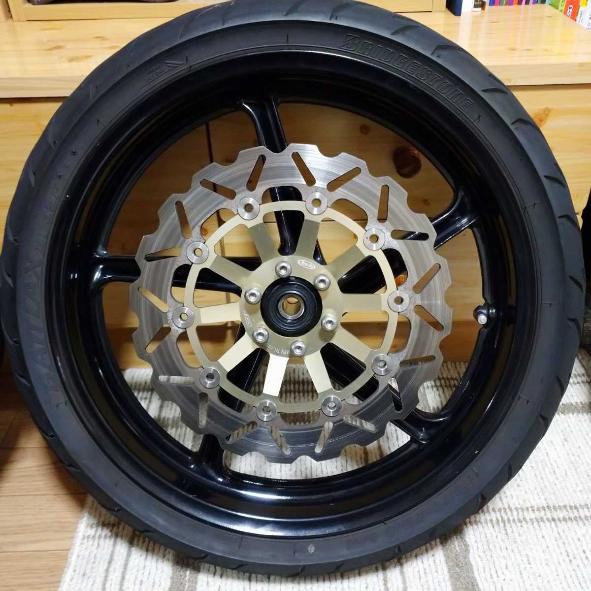 SR400 500 VTR250流用キャストホイール 前後セット ブレンボキャリパー