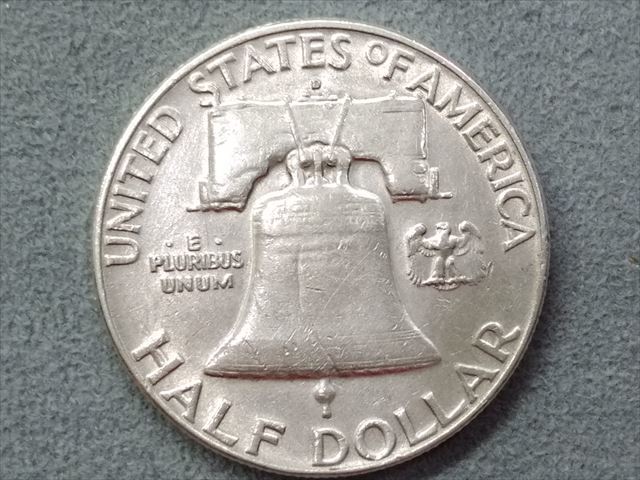 フランクリン ハーフダラー銀貨/1962年】 アメリカ 50セント銀貨