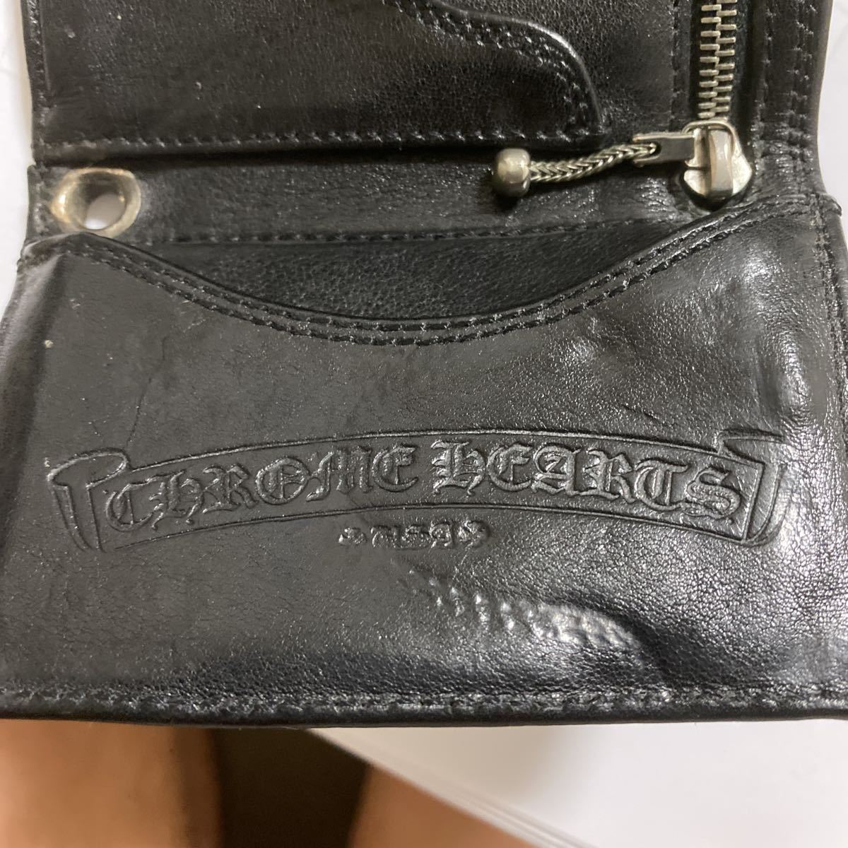 Chrome Hearts クロムハーツ 3フォールド ウォレット ヘビーレザー ブラック 黒 フレアボタン シボ無し 1円スタート 財布 売買されたオークション情報 Yahooの商品情報をアーカイブ公開 オークファン Aucfan Com
