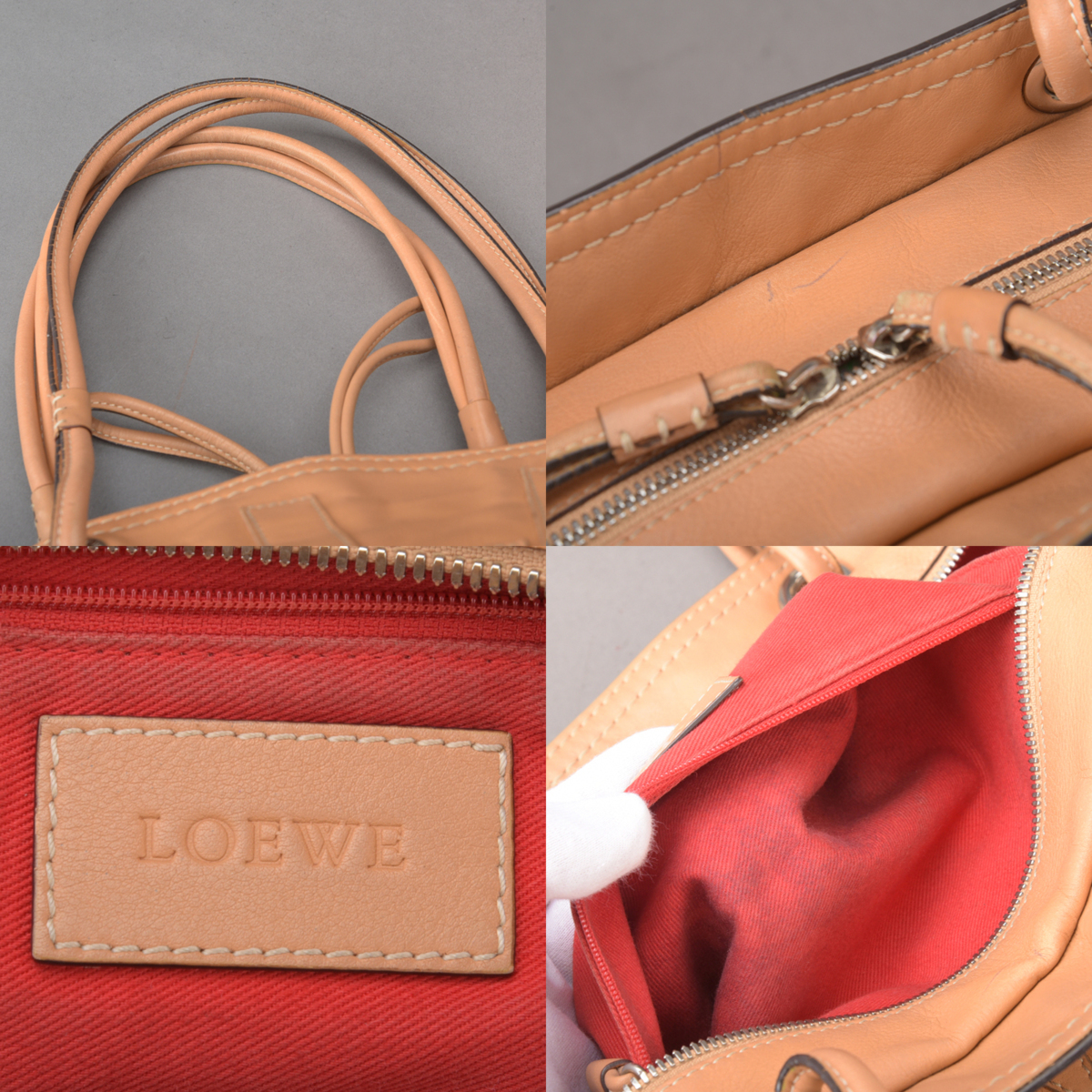 1円 LOEWE ロエベ アナグラム ショッパー トートバッグ ショルダー 