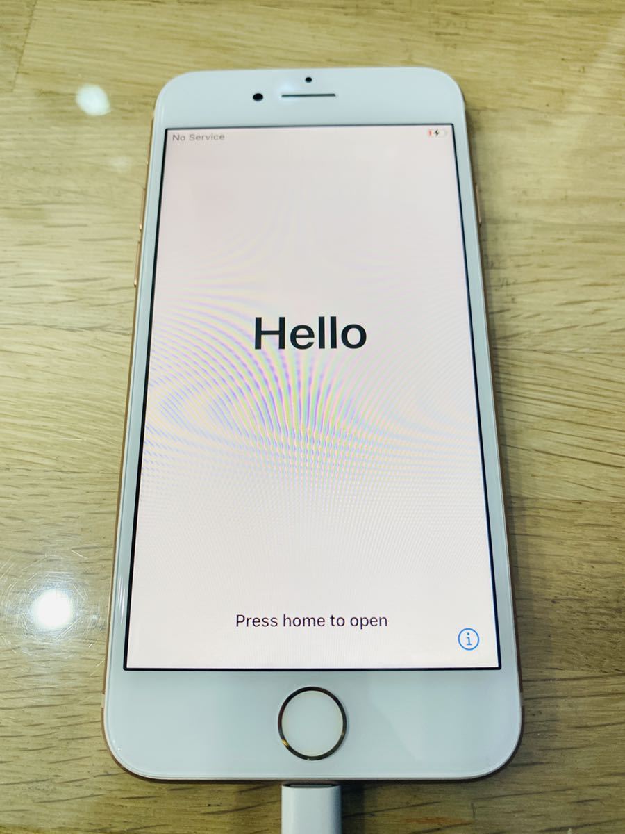 1円スタート】iPhone8 ピンクゴールド ゴールド64GB 本体のみ softbank
