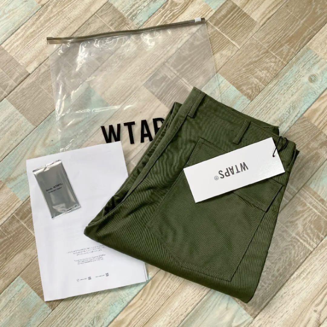 22SS WTAPS WMILL-TROUSER 02 TROUSERS COTTON SATIN OLIVE DRAB ダブルタップス MILL ユーティリティ トラウザーズ パンツ L tuck &frasl; 02 - Wtaps COTTON. Black