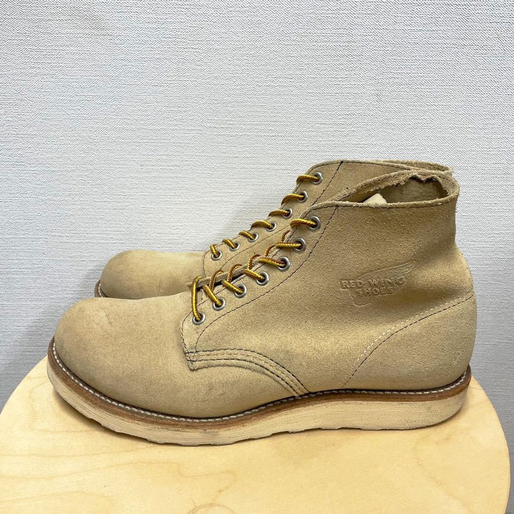 お得，送料無料 size9 E 2005年 USA製 RED WING 8167 レッドウィング スエードレザー プレーントゥ ブーツ クレープソール アメリカ製 ビンテージ PT08(9インチ)｜売買されたオークション情報、yahooの商品情報をアー 9インチ